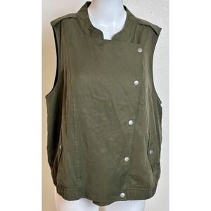 NWT Juicy Couture Gorpcore Vest Womens XL Green Asymmetric Jacket Grunge Street